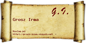 Grosz Irma névjegykártya